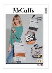 8334 McCalls Variety of Large Zippy Decorative Cross Body Bags Pattern New